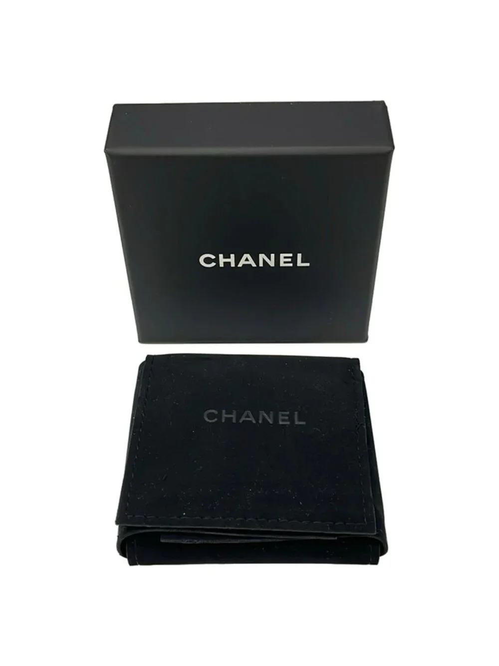 Chanel Brooch CC Logo Khaki Black Multi Star